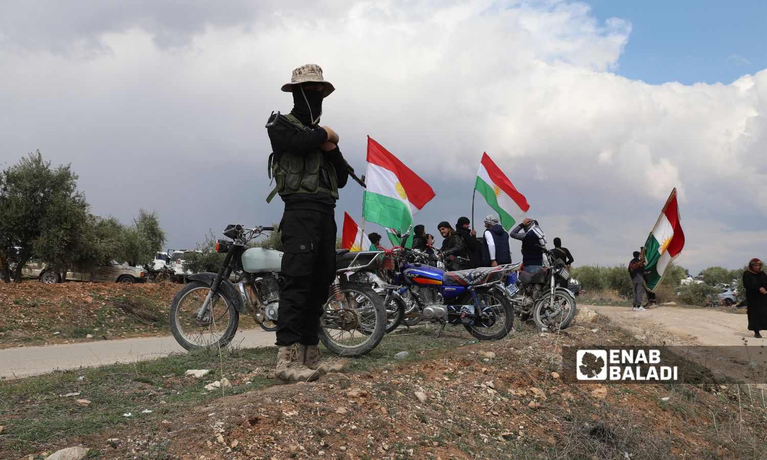 Syrian Kurds celebrate Nowruz in Maydanki village in Afrin, Aleppo countryside - March 21, 2025 (Enab Baladi/Dayan Junpaz)
