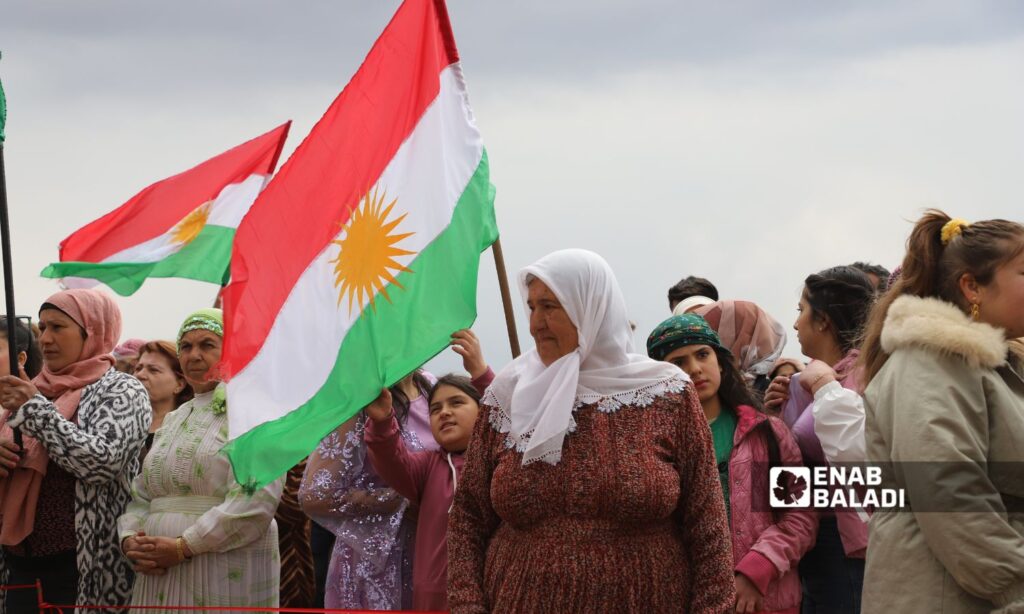 Syrian Kurds celebrate Nowruz in Maydanki village in Afrin, Aleppo countryside - March 21, 2025 (Enab Baladi/Dayan Junpaz)