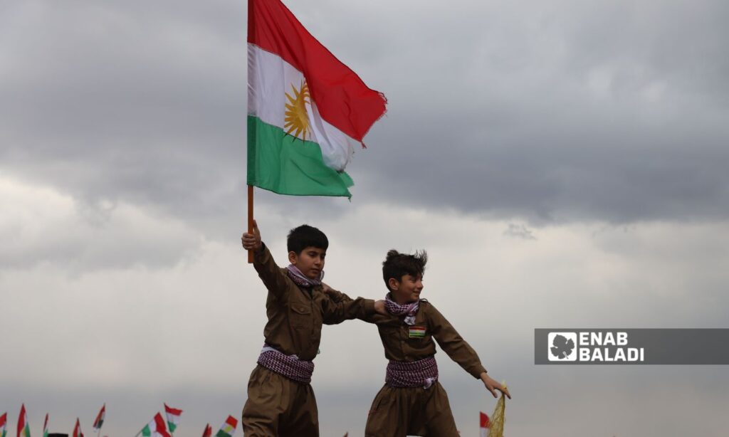 Syrian Kurds celebrate Nowruz in Maydanki village in Afrin, Aleppo countryside - March 21, 2025 (Enab Baladi/Dayan Junpaz)