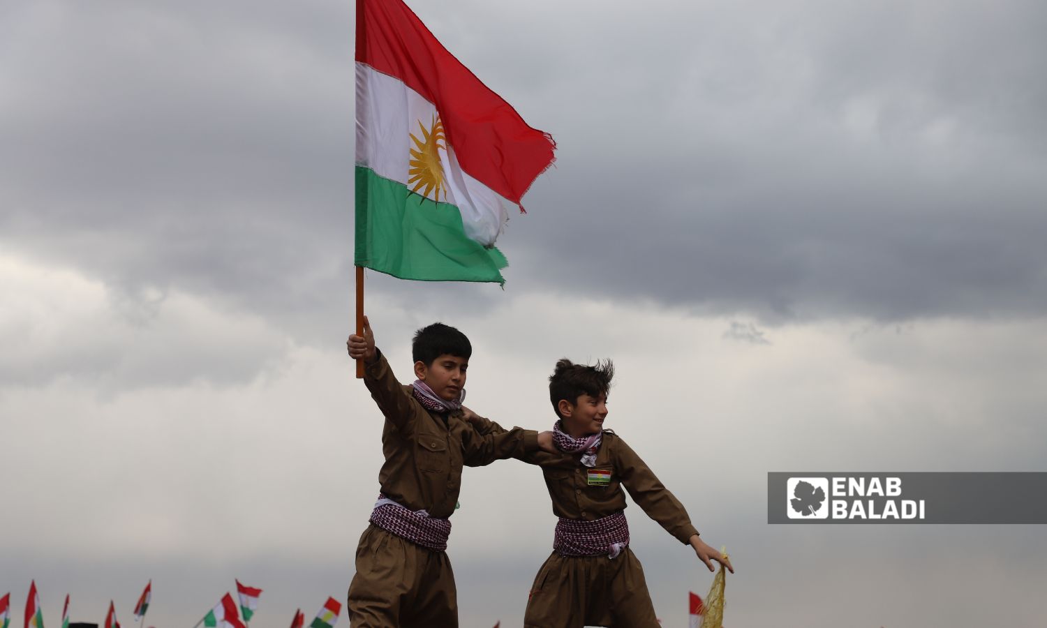 Syrian Kurds celebrate Nowruz in Maydanki village in Afrin, Aleppo countryside - March 21, 2025 (Enab Baladi/Dayan Junpaz)
