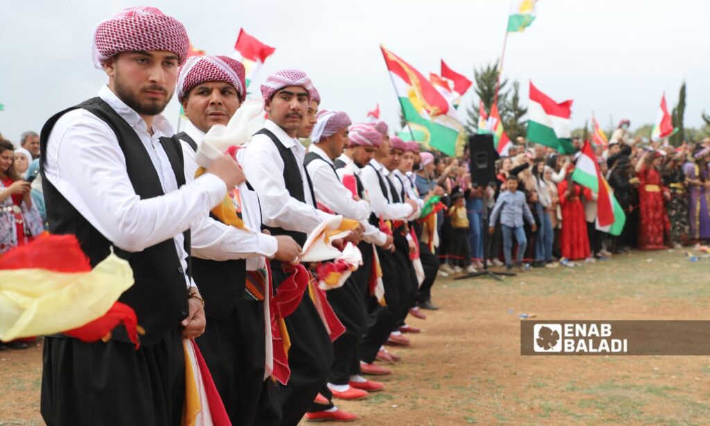 Syrian Kurds celebrate Nowruz in Maydanki village in Afrin, Aleppo countryside - March 21, 2025 (Enab Baladi/Dayan Junpaz)