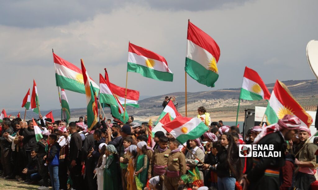 Syrian Kurds celebrate Nowruz in Maydanki village in Afrin, Aleppo countryside - March 21, 2025 (Enab Baladi/Dayan Junpaz)