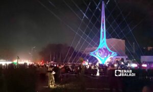 Celebration of the 14th anniversary of the Syrian revolution in Umayyad Square in Damascus - March 15, 2025 (Enab Baladi/Omar Alaa Eldin)