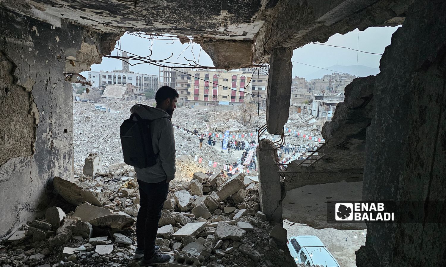 Group iftar in al-Qaboun, Damascus - March 5, 2025 (Enab Baladi/Ahmad Maslamani)