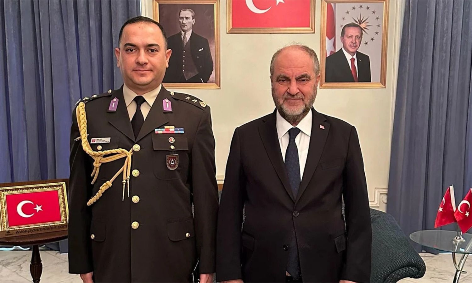 Officials of the Turkish military attaché who started their duties in Damascus - March 5 (Anadolu Agency)