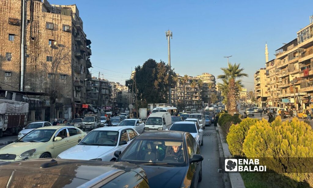 The streets of Aleppo are witnessing severe traffic congestion - March 11, 2025 (Enab Baladi)