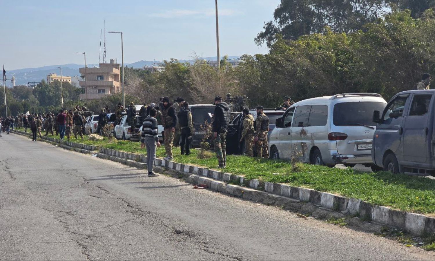 Military convoys from the Syrian Ministry of Defense in Tartus chase elements of the former regime - March 7, 2025 (SANA)