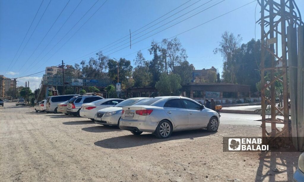 Used European cars enter Syria after being allowed to be imported, displayed in rural Damascus - April 10, 2024 (Enab Baladi/Jana al-Issa)