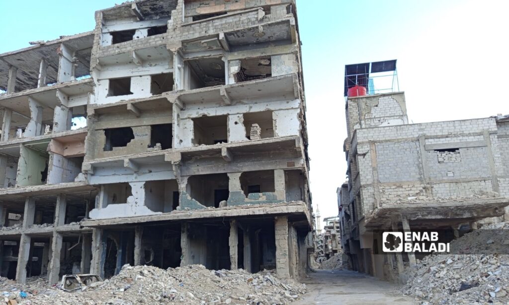 Restored homes in the Yarmouk Camp, February 10, 2025 (Enab Baladi/Besan Khalaf)