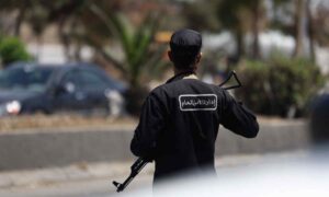 A member of the General Security Forces during a security presence around the city of Jaramana to stop the clashes - April 29