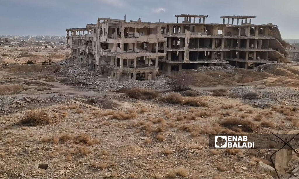 A destroyed building in the Jobar neighborhood of Damascus - February 5, 2025 (Enab Baladi/Anas al-Khouli)