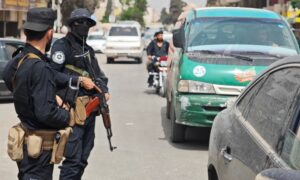 Members of the General Security Forces deploy in Ashrafiat Sahnaya in the rural Damascus – May 1, 2025 (SANA)