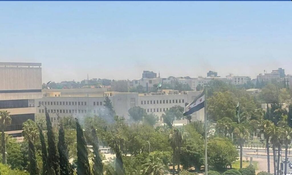 General Staff Building Targeted in Damascus – July 16, 2025 (Social Media)