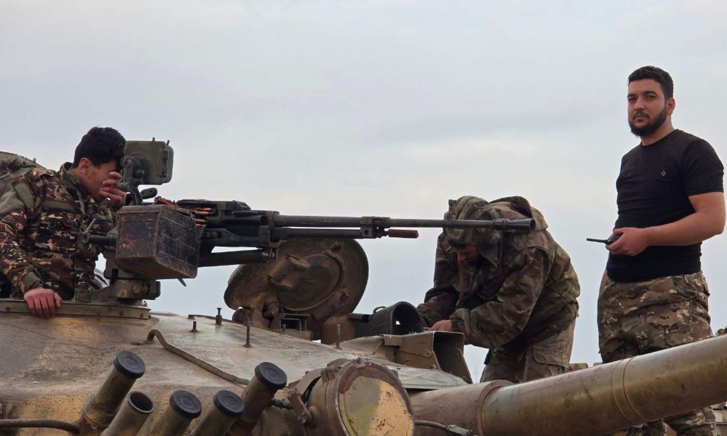 Syrian army troops prepare to expel Hezbollah elements from the town of Housh al-Sayyid Ali in the western al-Qusayr countryside of Homs - March 17, 2025 (SANA)