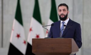 Syrian Transitional President Ahmed al-Sharaa addresses the Syrian people after the US sanctions against Syria were lifted - May 14, 2025 (SANA)