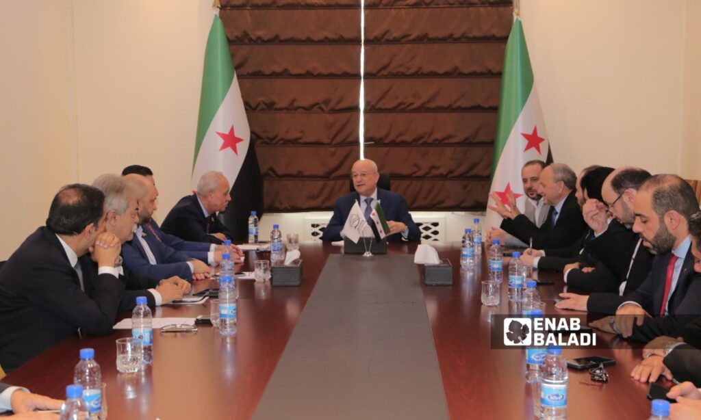 A meeting between the Syrian Minister of Transport and the Jordanian industrial delegation - Damascus, May 27, 2025 (Enab Baladi/Marina Merhej)