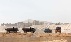 Excavation works in the Marota City project in al-Mazzeh, Damascus (Marota City)