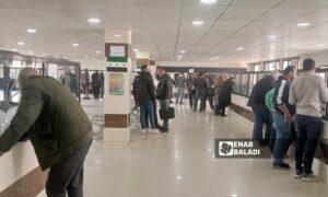 Reviewers at one of the transportation directorate halls in Damascus, April 16, 2025 (Enab Baladi - Marina Merhej)