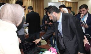 Syrian Minister of Communications Abdulsalam Haykal at the Artificial Intelligence Forum - April 15, 2025 (Ministry of Communications and Information Technology)