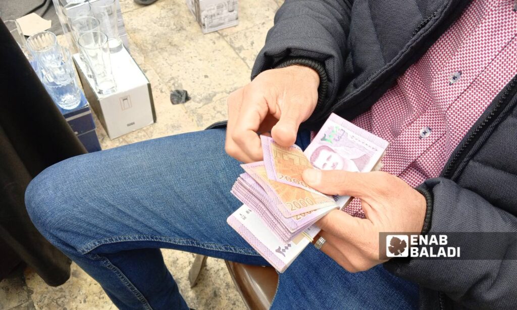 Multiple currencies weigh down residents in Aleppo - April 2025 (Enab Baladi/Mohamed Masto)