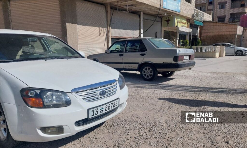 A showroom for selling recently imported used cars in the city of al-Kiswah, rural Damascus - April 10, 2024 (Enab Baladi/Jana al-Issa)