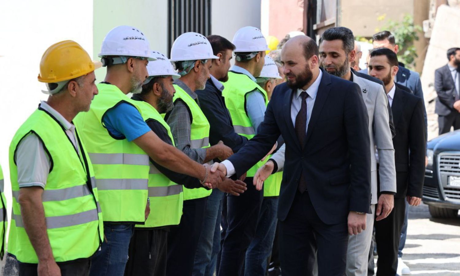 Minister of Energy in Syria, Mohammed al-Bashir, during the inauguration of the Arbeen conversion station - May 6, 2025 (Syrian Ministry of Energy)