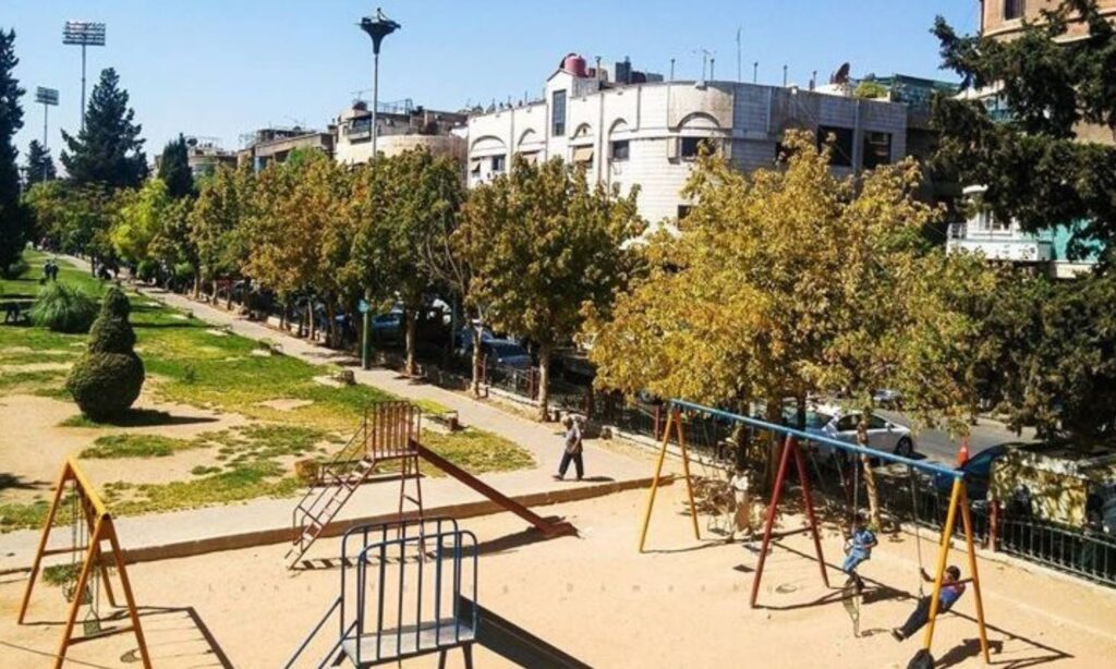 One of the public parks in the Fahama area of Damascus (Facebook/Lens young Dimashqi)