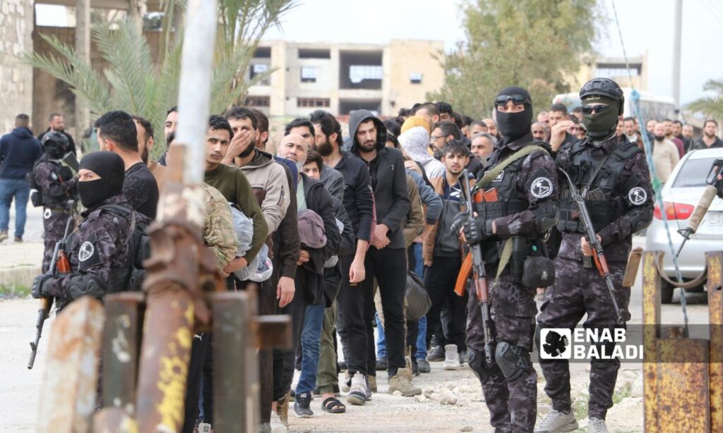 The Syrian government and the Syrian Democratic Forces (SDF) exchanged around 250 detainees as part of an agreement in Aleppo, northern Syria - April 3, 2025 (Enab Baladi/Mohamed Masto)