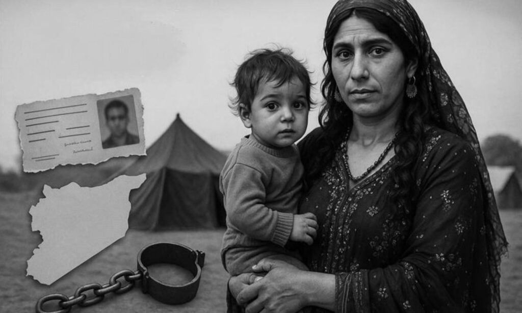 Illustrative image of a Gypsy woman without legal status - June 16, 2025 (Modified by Enab Baladi)