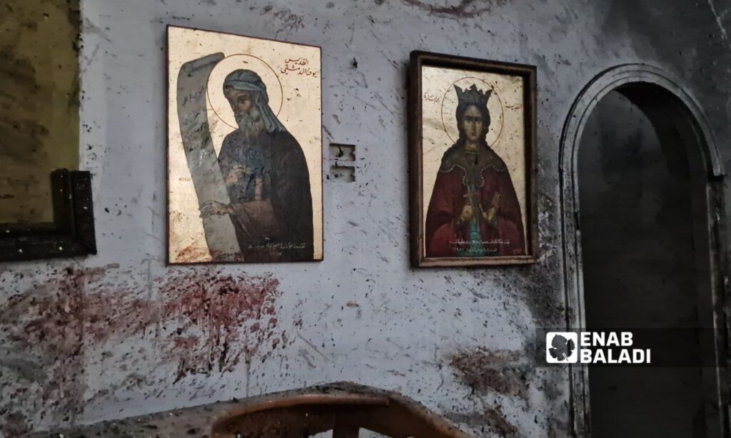 Explosion at St. Elias church in Dweila, Damascus - June 22, 2025 (Enab Baladi/Anas al-Khouli)
