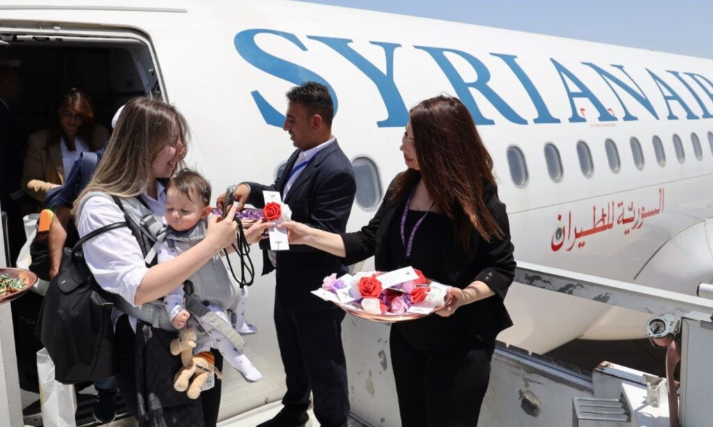 Reception of travelers at Damascus International Airport during Eid al-Adha – June 6, 2025 (General Directorate of Civil Aviation)