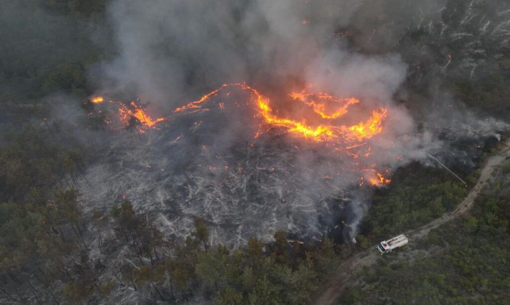 Lattakia wildfires spread across vast areas as Civil Defense attempts to extinguish them – July 4, 2025 (Syrian Civil Defense)