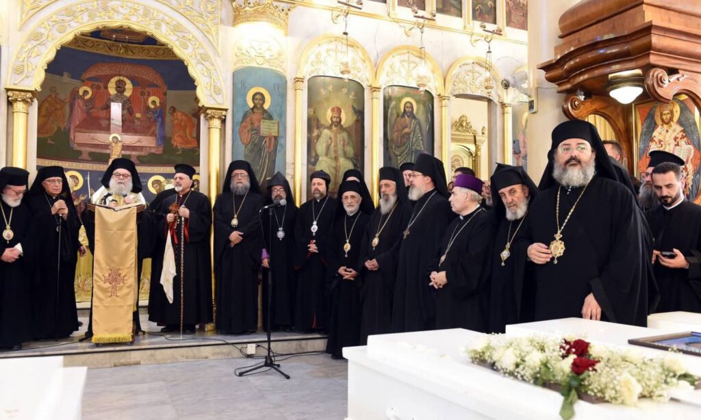 From the funeral of the church bombing victims at the Holy Cross Church in Qassaa, Damascus – June 24, 2025 (Greek Orthodox Patriarchate/Facebook)