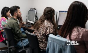 Journalists in Enab Baladi’s newsroom – March 18, 2025 (Oriol Andrés / Enab Baladi)