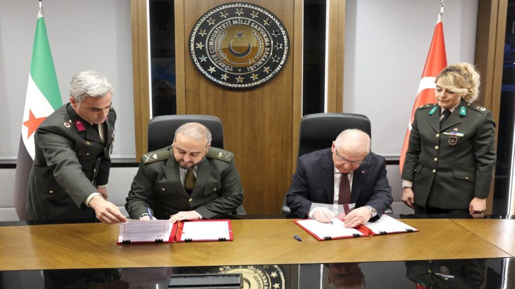 Syria and Turkey sign a military cooperation agreement to strengthen and develop the capabilities of the Syrian army – August 13, 2025 (Turkish Ministry of Defense)