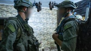 Israeli army storms a house in the village of Trinjah, Quneitra – August 11, 2025 (Avichay Adraee/X)