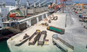 Loading of two phosphate ships at Tartus Port in preparation for export – 24 July 2025 (General Authority for Land and Sea Ports)