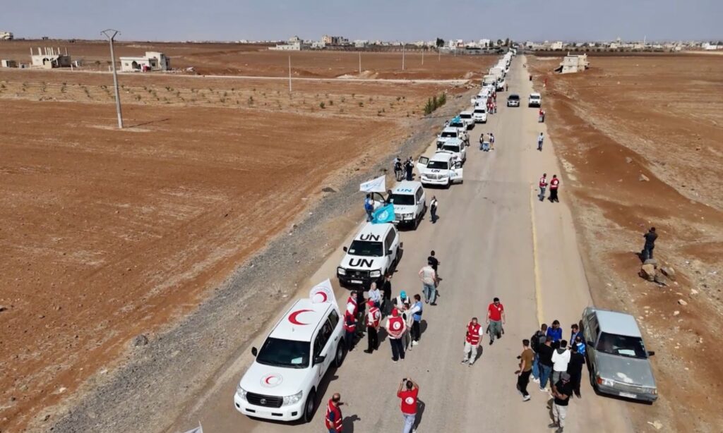 UN Aid Convoy of 40 Trucks Enters Suwayda – 31 July 2025 (United Nations)