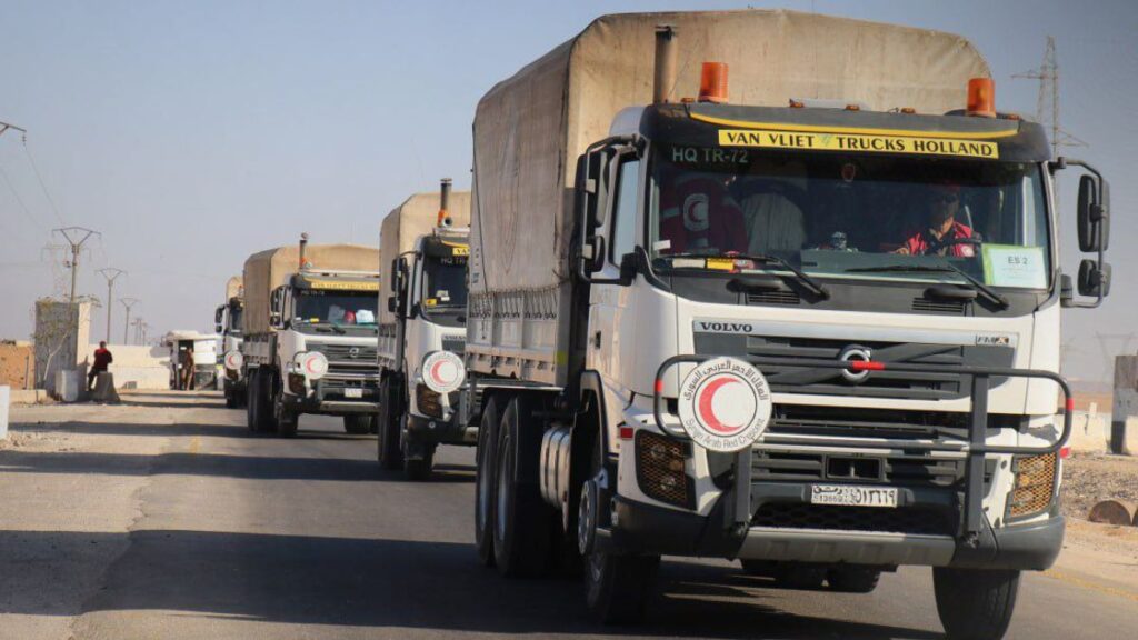 Aid convoy enters Suwayda in southern Syria via Damascus road