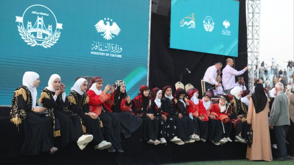 During preparations for artistic performances as part of the “Deir al-Izz” campaign – September 11, 2025 (Deir Ezzor Governorate)