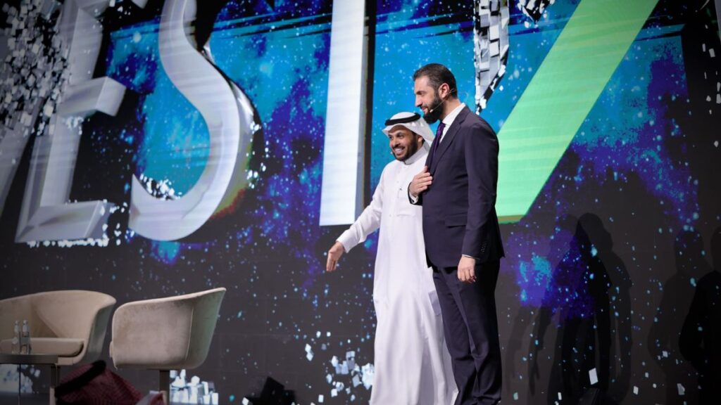 Syria’s transitional president Ahmed al-Sharaa participates in the Future Investment Initiative conference, October 29, 2025 (Presidency of the Syrian Arab Republic)