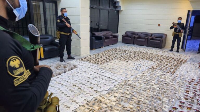 Syrian–Iraqi cooperation seizes 1.27 million Captagon pills in Syria, October 22, 2025 (Syrian Interior Ministry).