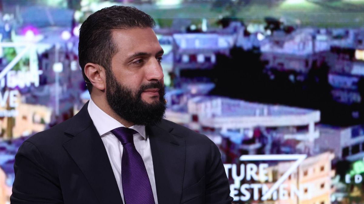 Syrian transitional president Ahmad al-Sharaa attends the Future Investment Initiative conference, 29 October 2025 (Syrian Presidency)