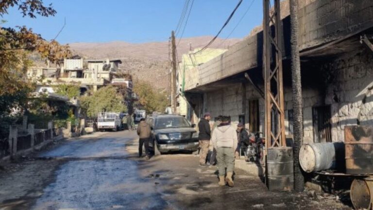 Displacement from the town of Beit Jinn in the Damascus countryside in southern Syria, following Israeli shelling of homes, 28 November 2025 (SANA)