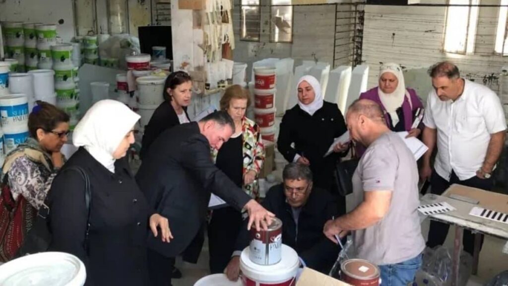 The Syrian Arab Organization for Standardization and Metrology on the jury panel for the 2025 Best Syrian Chemical Product Award, 10 November 2025 (Syrian Arab Organization for Standardization and Metrology)