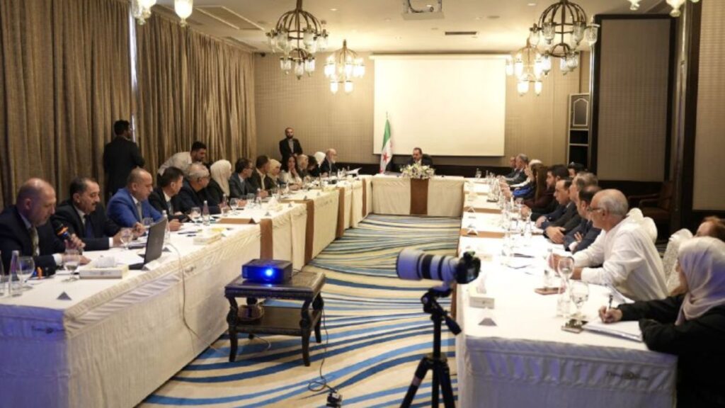 Syrian Tourism Minister Mazen al-Salhani meets provincial tourism directors to discuss obstacles facing the sector, 12 October 2025 (Ministry of Tourism)