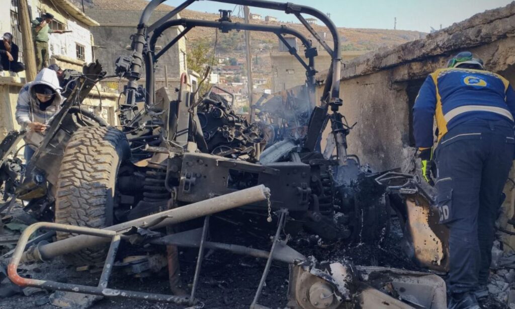 Damage from the Israeli airstrikes on the town of Beit Jinn, in the southwestern countryside of Damascus, 28 November 2025 (SANA)
