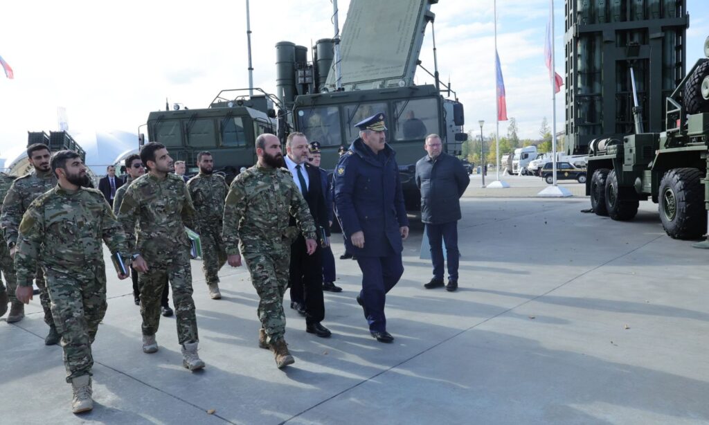 A delegation from the Syrian Ministry of Defense visits the Central National Military Park of the Russian Armed Forces, 2 October 2025 (Syrian Ministry of Defense / X)