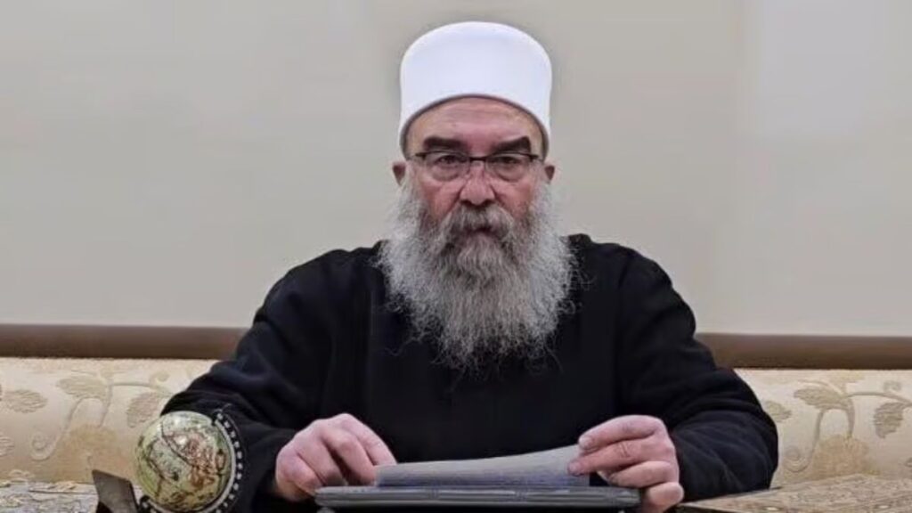 The spiritual leader of the Druze Unitarian community, Hikmat al-Hijri, 12 January 2026 (Yedioth Ahronoth)