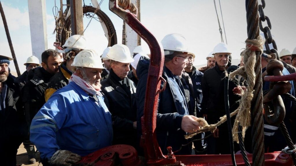Gas well drilling operations in Rural Damascus, 28 December 2025 (SANA).